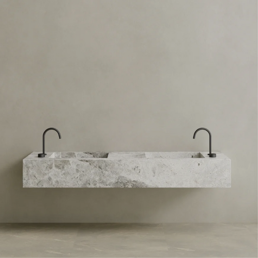 ELEMENTO BATH | DOUBLE SINK FLOATING MARBLE VANITY | $5,408.00 - $10,560.00