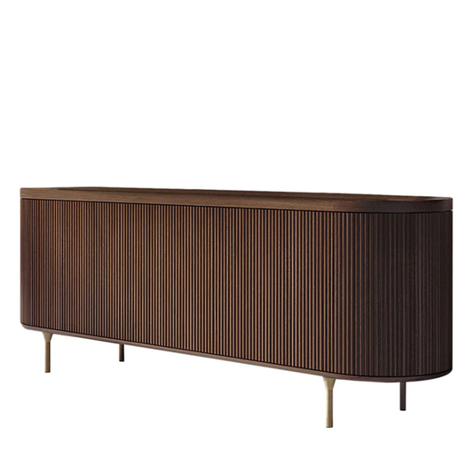 BAMAX | 3-DOOR CHANNELED WALNUT SIDEBOARD | $14,940.00