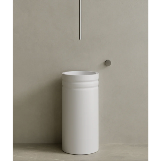ELEMENTO BATH | 17" x 33" SOLID SURFACE RESIN PEDESTAL SINK | $1,478.50 - $1,556.20