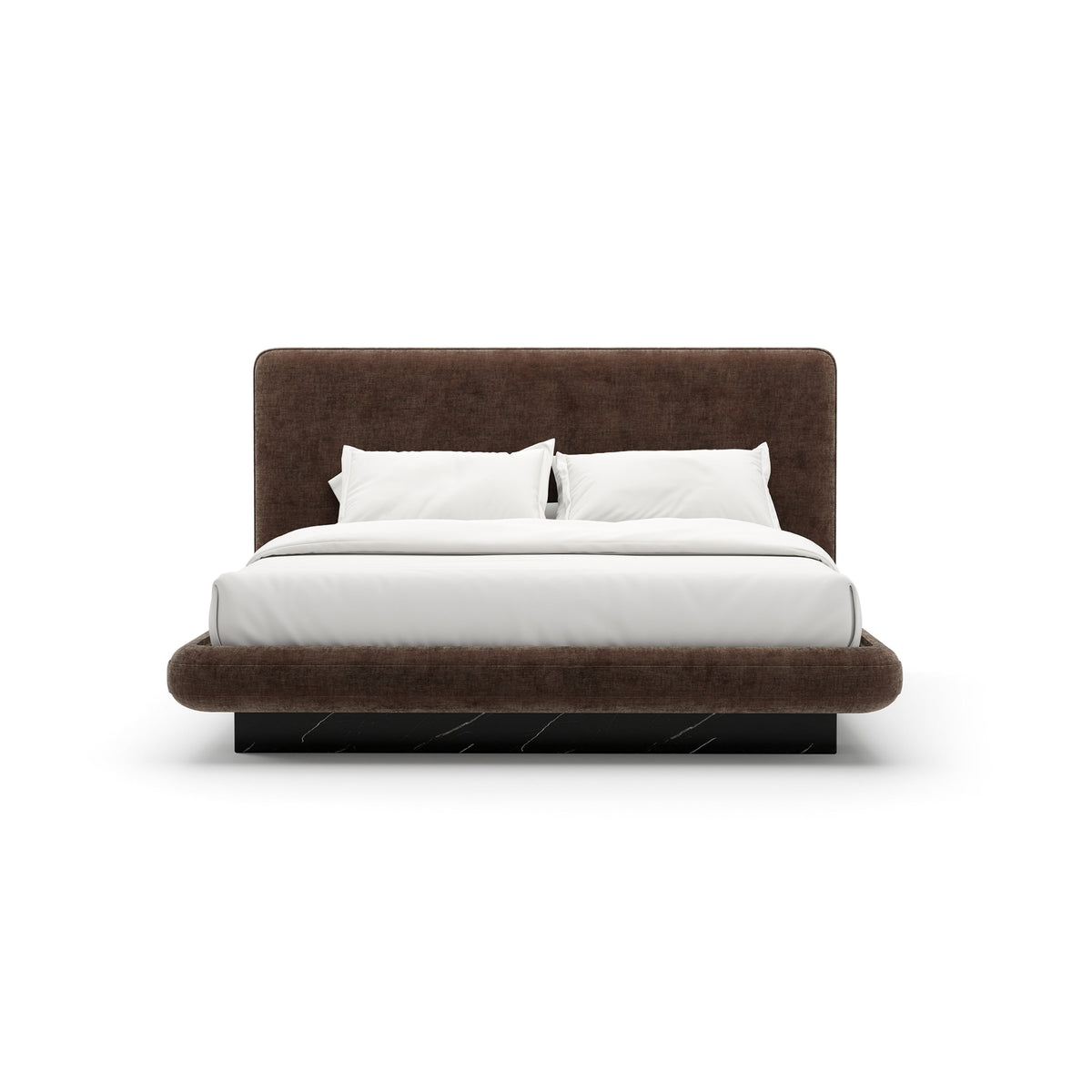 CARACOLE | OVERLAP UPH QUEEN BED - DARK TAUPE | $6,360.00