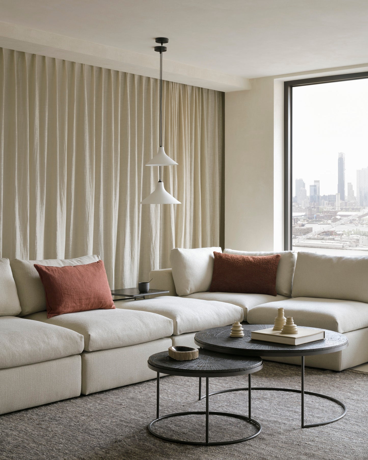 ETHNICRAFT NESTING COFFEE TABLE SET - RAY UMBERS | $2,119.00