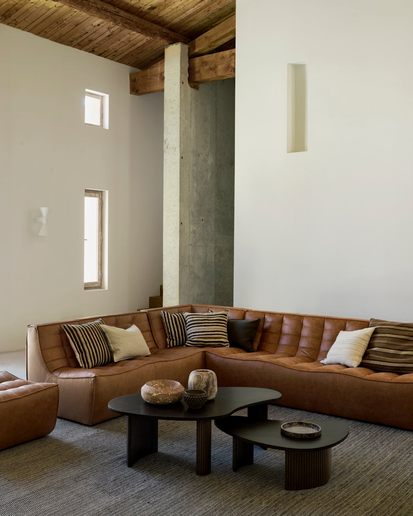 ETHNICRAFT N701 MODULAR SOFA - 5 - 90° ROUND CORNER | $12,807.00