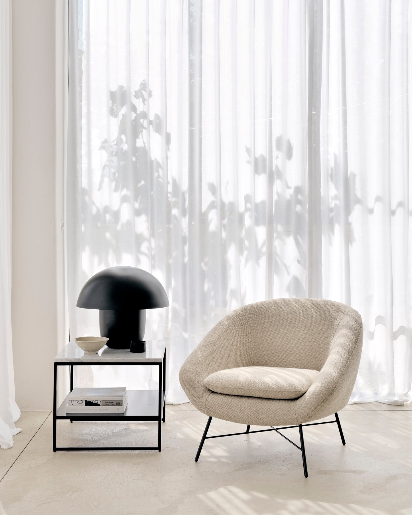 ETHNICRAFT BARROW LOUNGE CHAIR - OFF WHITE | $1,649.00