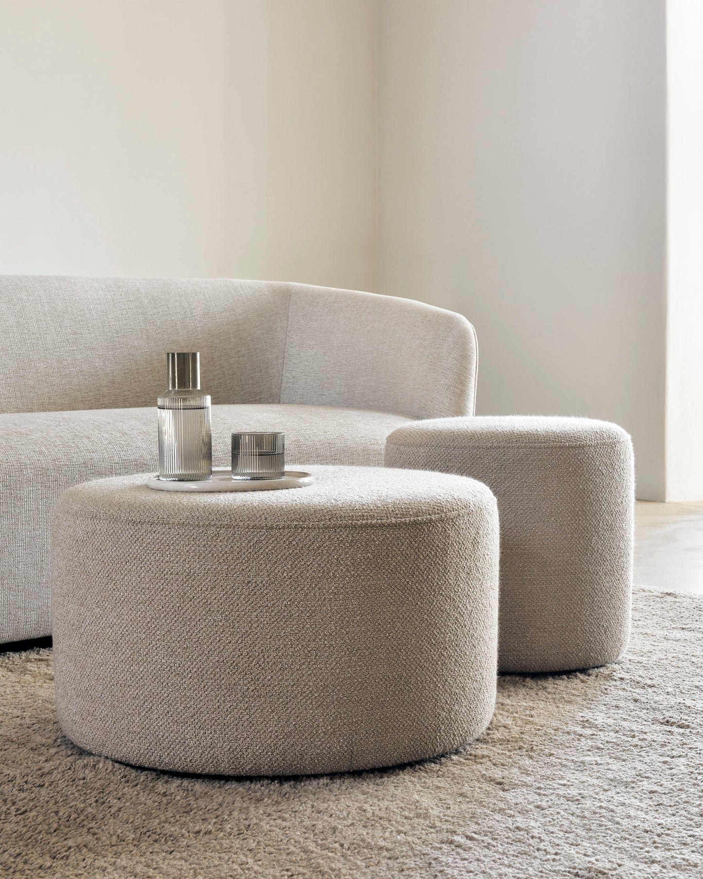 ETHNICRAFT BARROW POUF - OFF WHITE | $419.00 - $609.00
