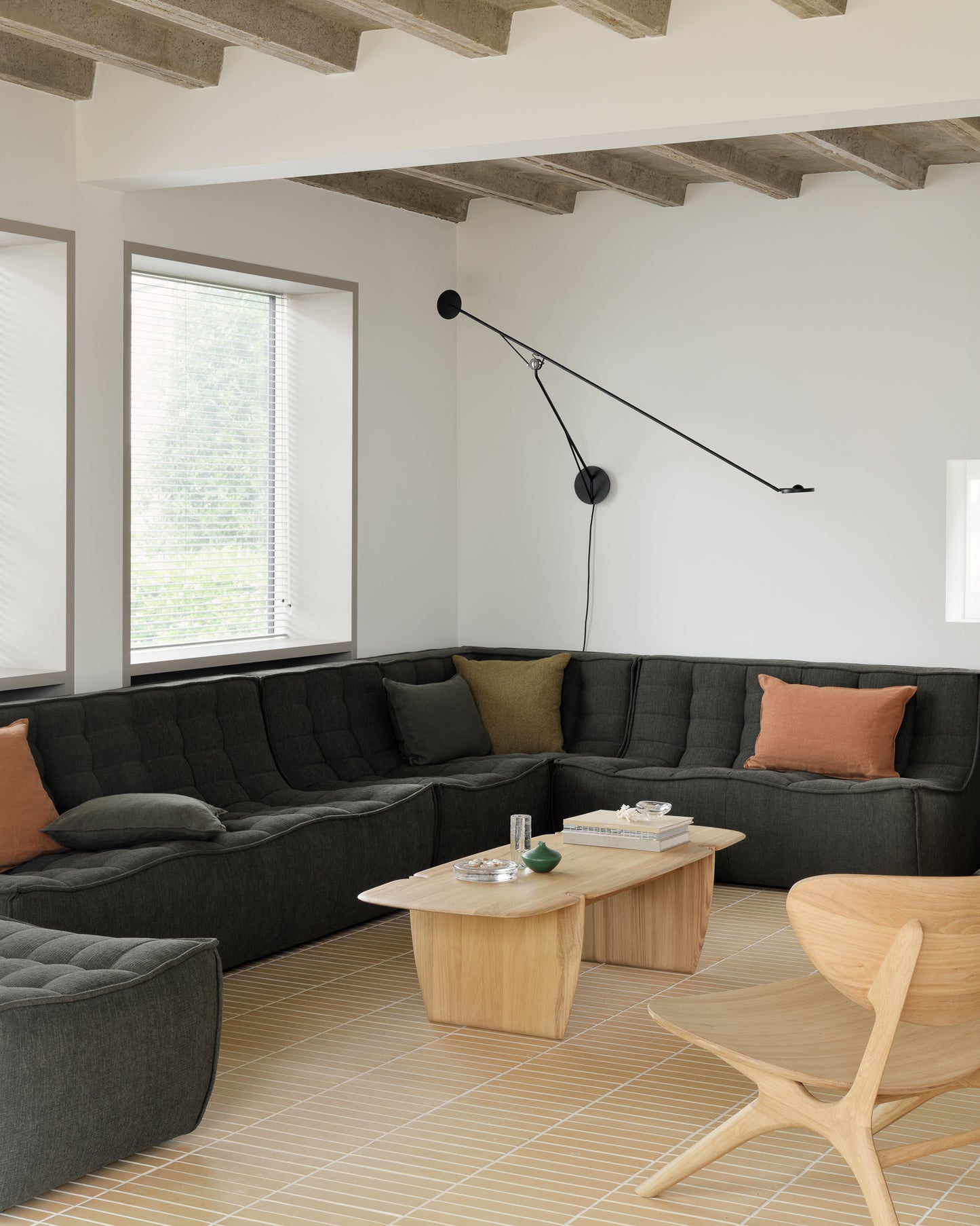 ETHNICRAFT N701 MODULAR SOFA - 5 - 90° SQUARE CORNER | $7,877.00