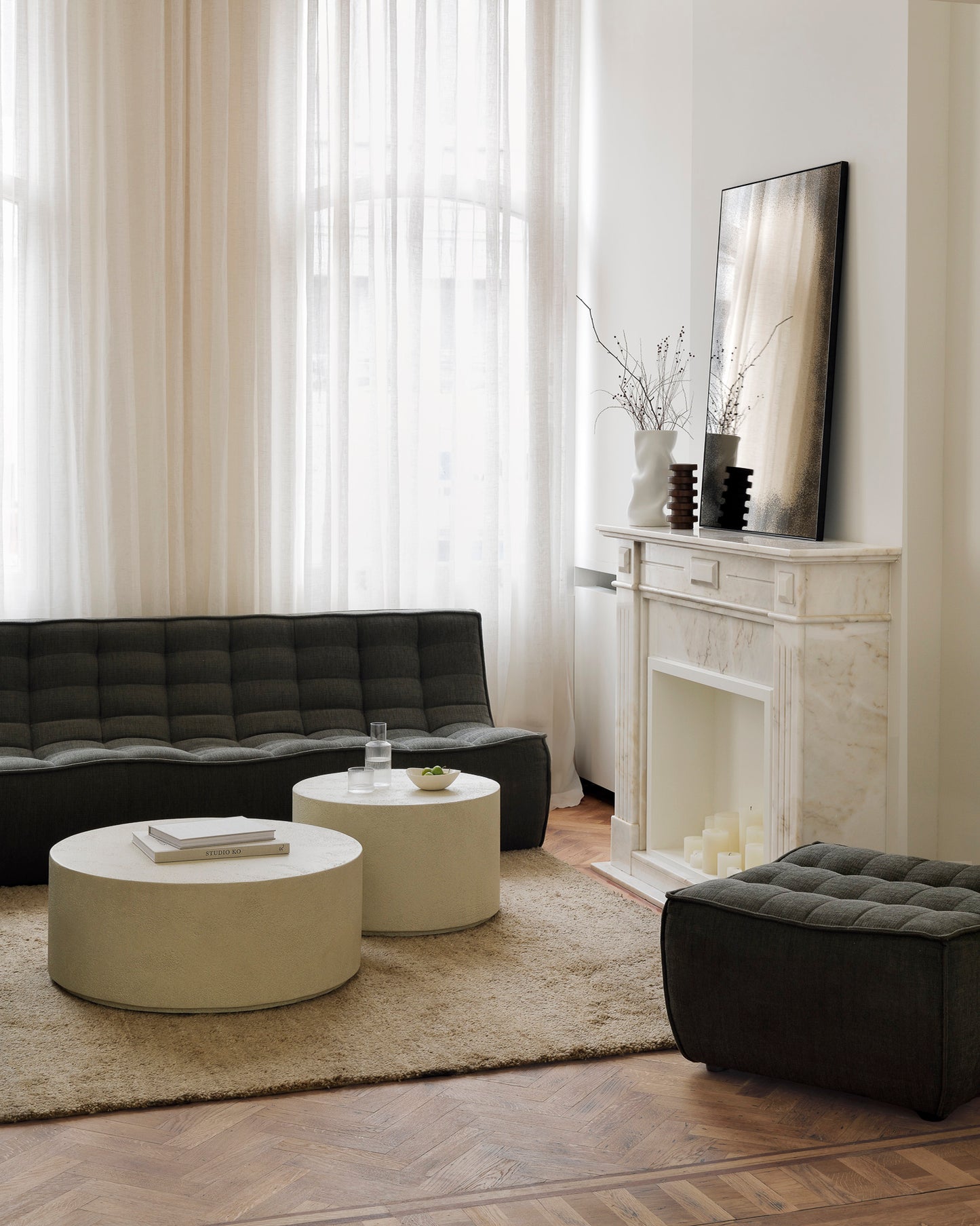 ETHNICRAFT ELEMENTS ROUND COFFEE TABLE - MICROCEMENT | $899.00 - $1,209.00