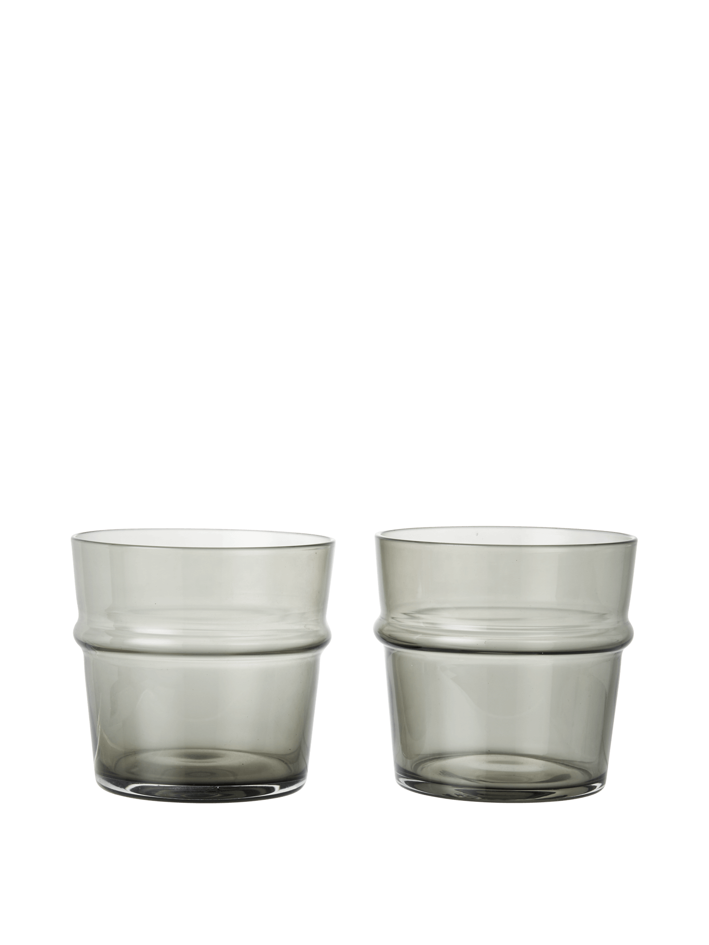 Ferm Living Boya Low Glasses Smoked Grey