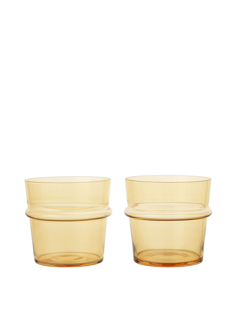 Ferm Living Boya Low Glasses Yellow
