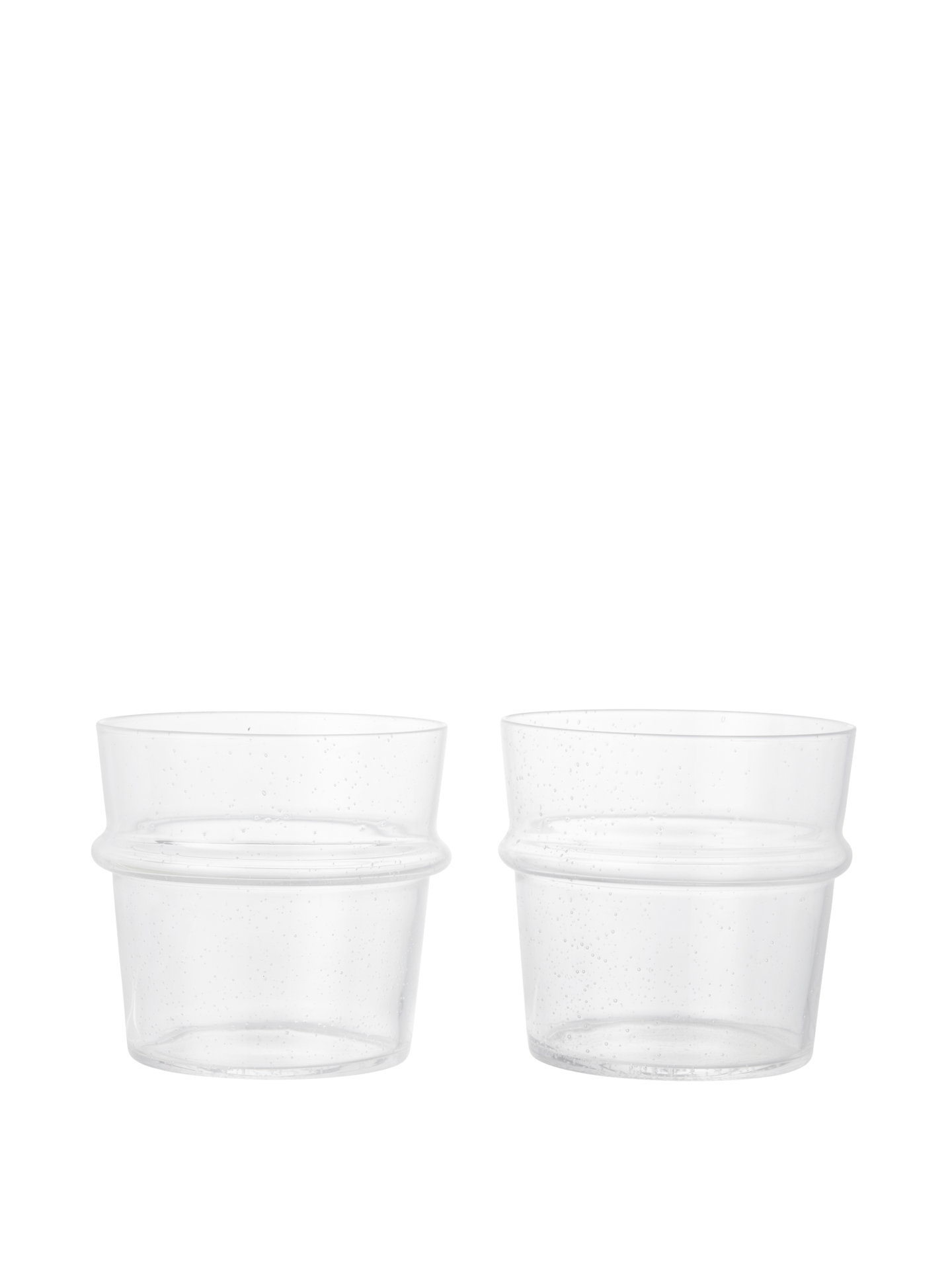 Ferm Living Boya Low Glasses Clear with Bubbles