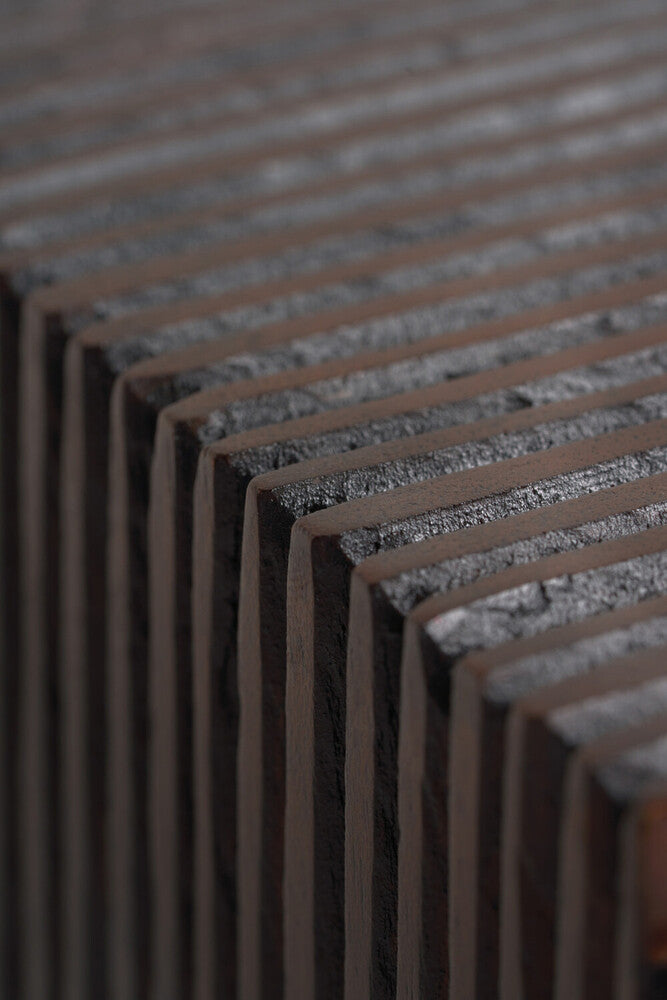 ETHNICRAFT GROOVES BOOK ENDS - MAHOGANY DARK BROWN | $259.00