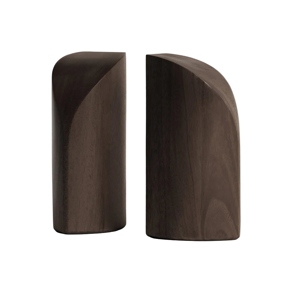 ETHNICRAFT PI BOOK ENDS - MAHOGANY DARK BROWN | $199.00