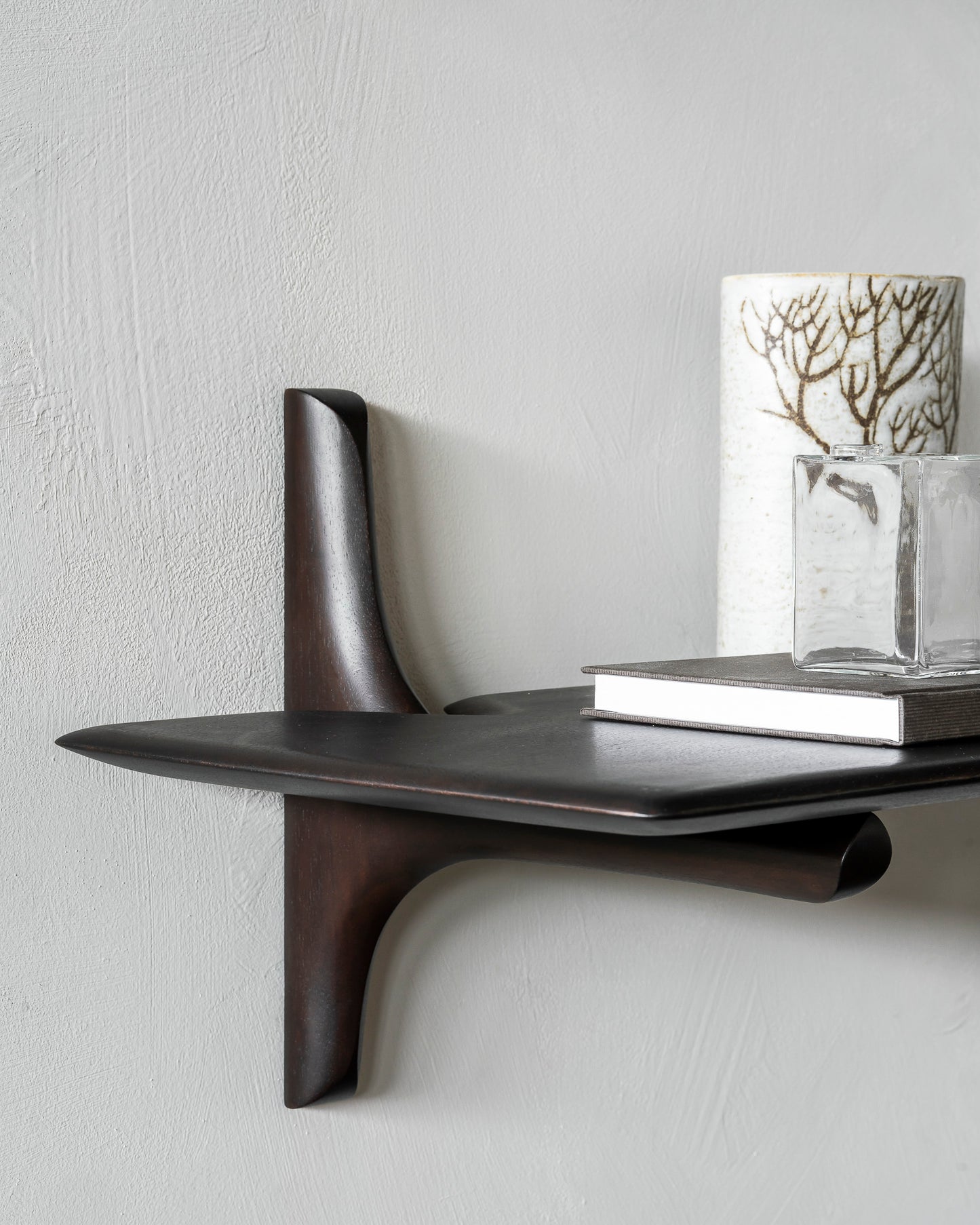 ETHNICRAFT PI WALL SHELF  - MAHOGANY DARK BROWN | $279.00 - $399.00