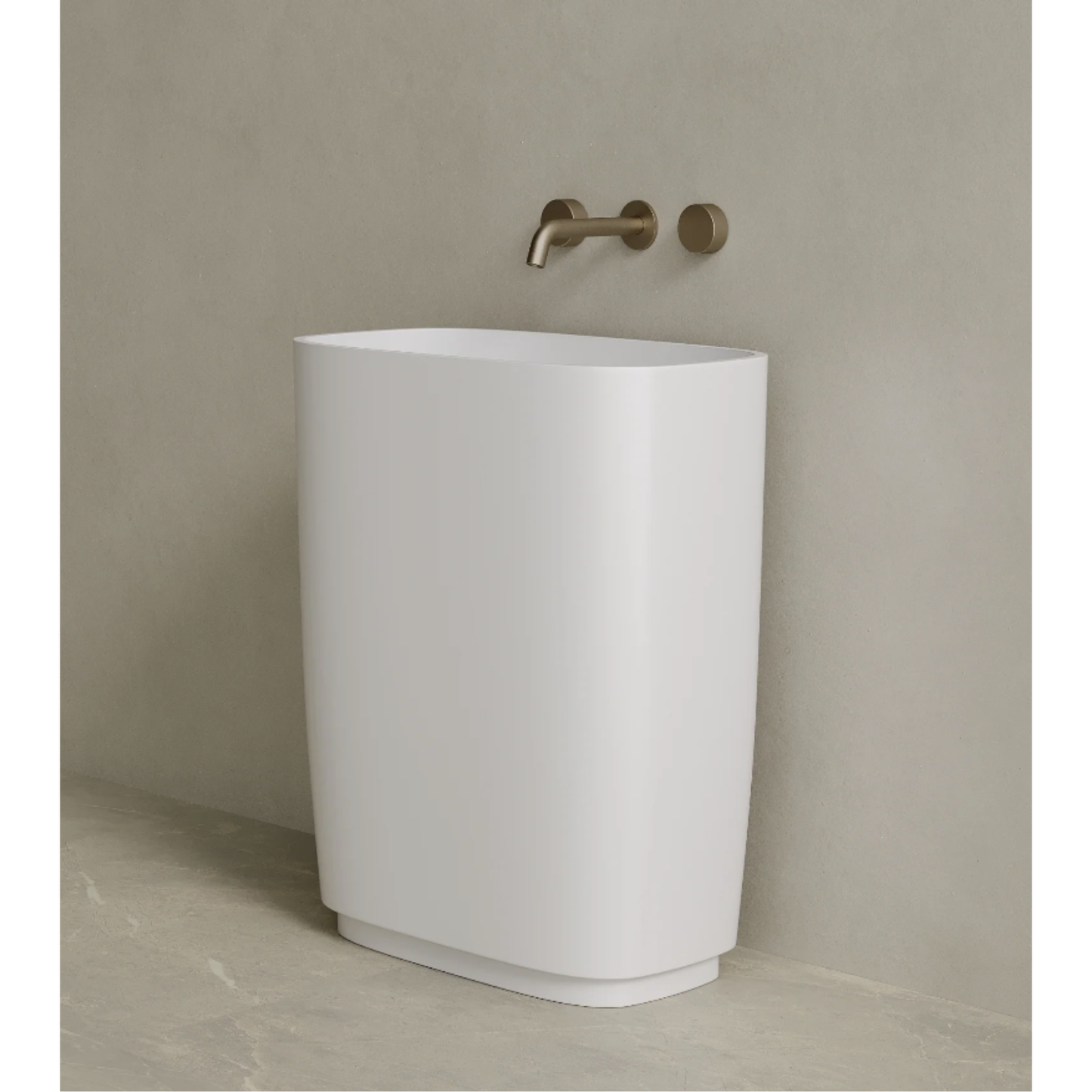 ELEMENTO BATH | 29" x 34" SOLID SURFACE STONE RESIN PEDESTAL SINK | $1,536.25 - $1,624.90
