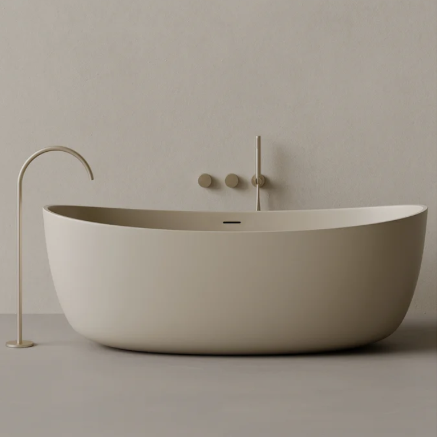 ELEMENTO BATH | 70" x 33" OVAL SOLID SURFACE STONE RESIN BATHTUB | $4,471.81 - $4,849.00
