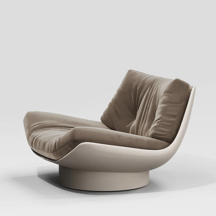 SECOLO | LALEA NABUK LOUNGE CHAIR | $ 9,430