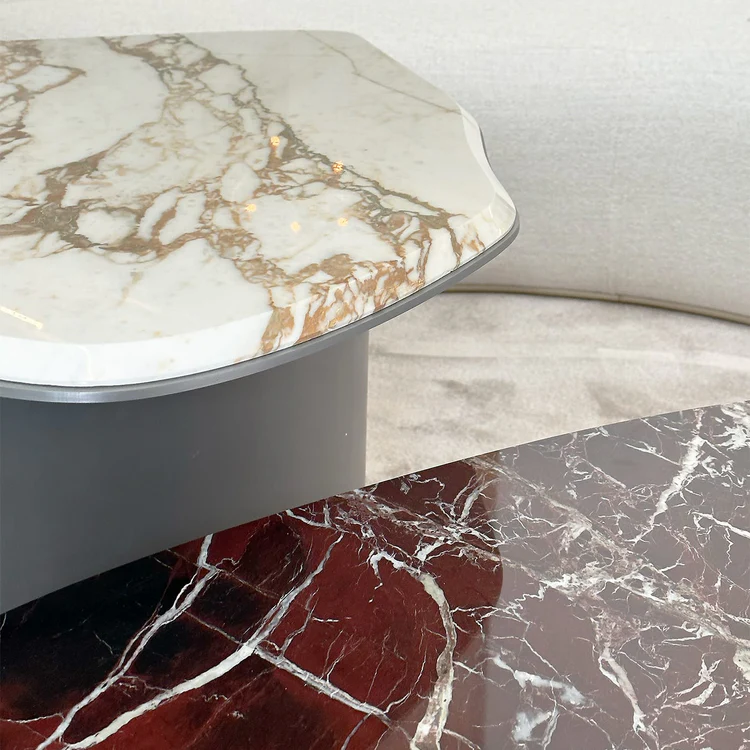 SECOLO | FRAGMENT RED LEVANTO MARBLE COFFEE TABLE | $9,850