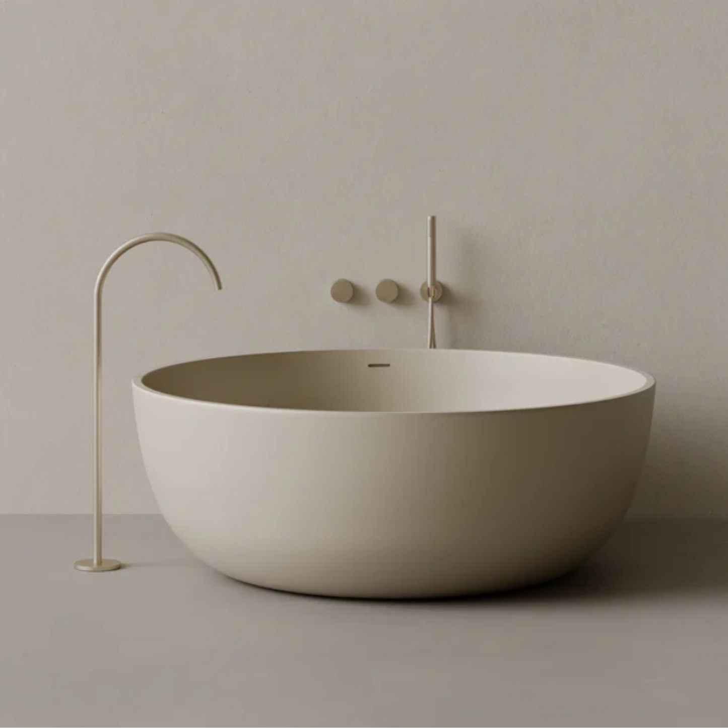 ELEMENTO BATH | 58" x 58" ROUND SOLID SURFACE STONE RESIN BATHTUB | $4,849.85 - $5,413.59