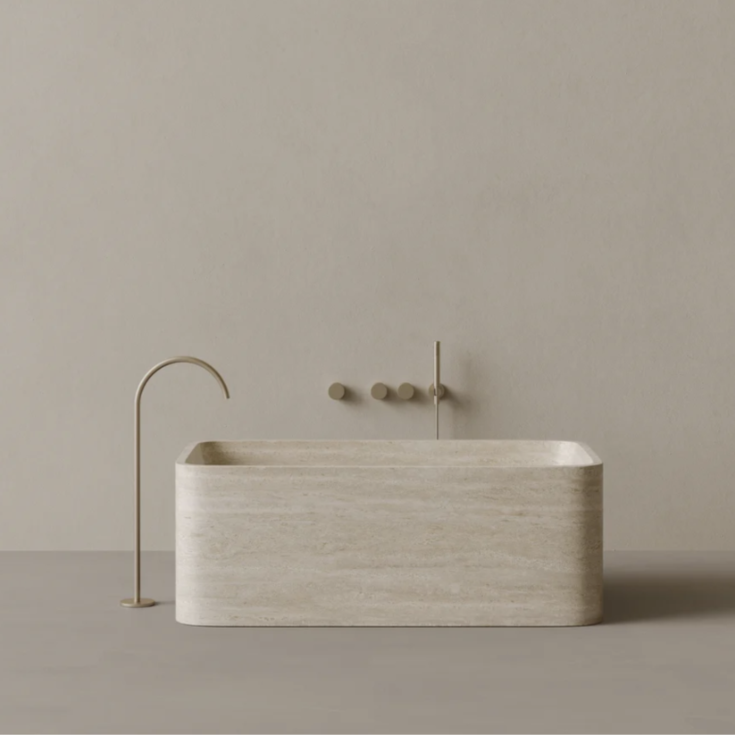 ELEMENTO BATH | 61" x 33" RECTANGULAR STONE BATHTUB | $12,425.00 - $39,496.00
