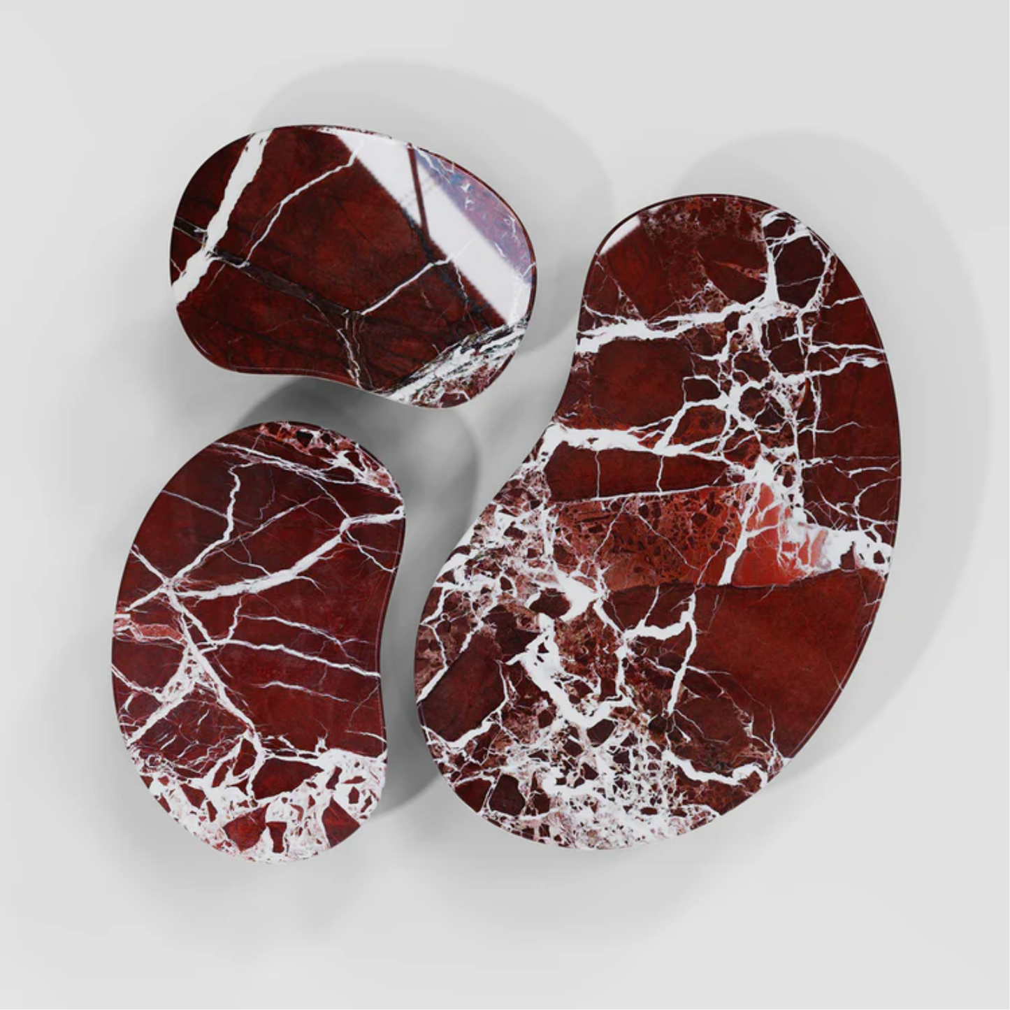 SECOLO | SET OF 3 LAGHI ROSSO LEVANTO COFFEE TABLE | $21,810