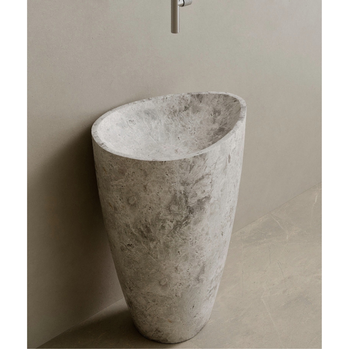 ELEMENTO BATH | FLUVIO STONE PEDESTAL SINK | $6,394.30 - $11,990.00