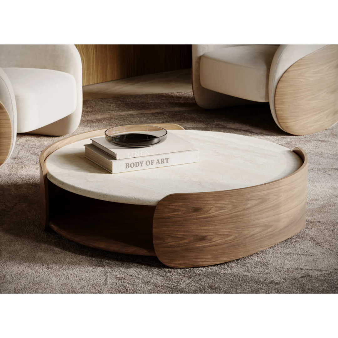 CARACOLE | Coffee & Cocktail Table Fleur Open Cocktail Table W/Wood Shelf | $5,920.00