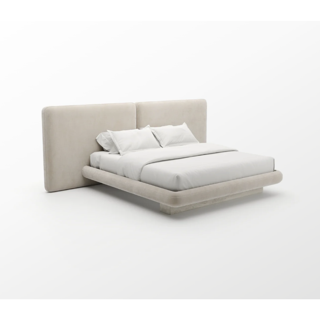 CARACOLE | OVERLAP UPH 2 PANEL KG BED IVORY | $8,190.00