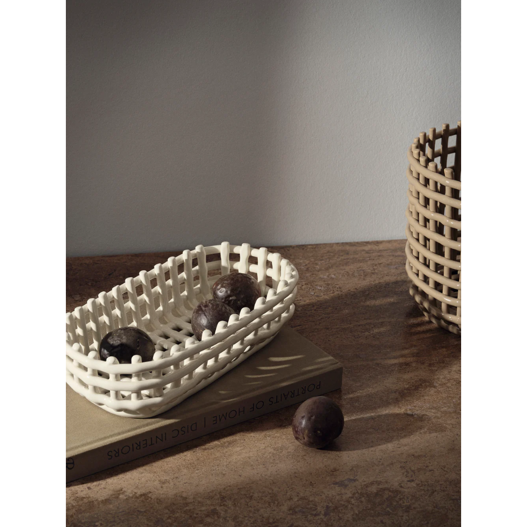 FERM LIVING | CERAMIC BASKET | $95.00