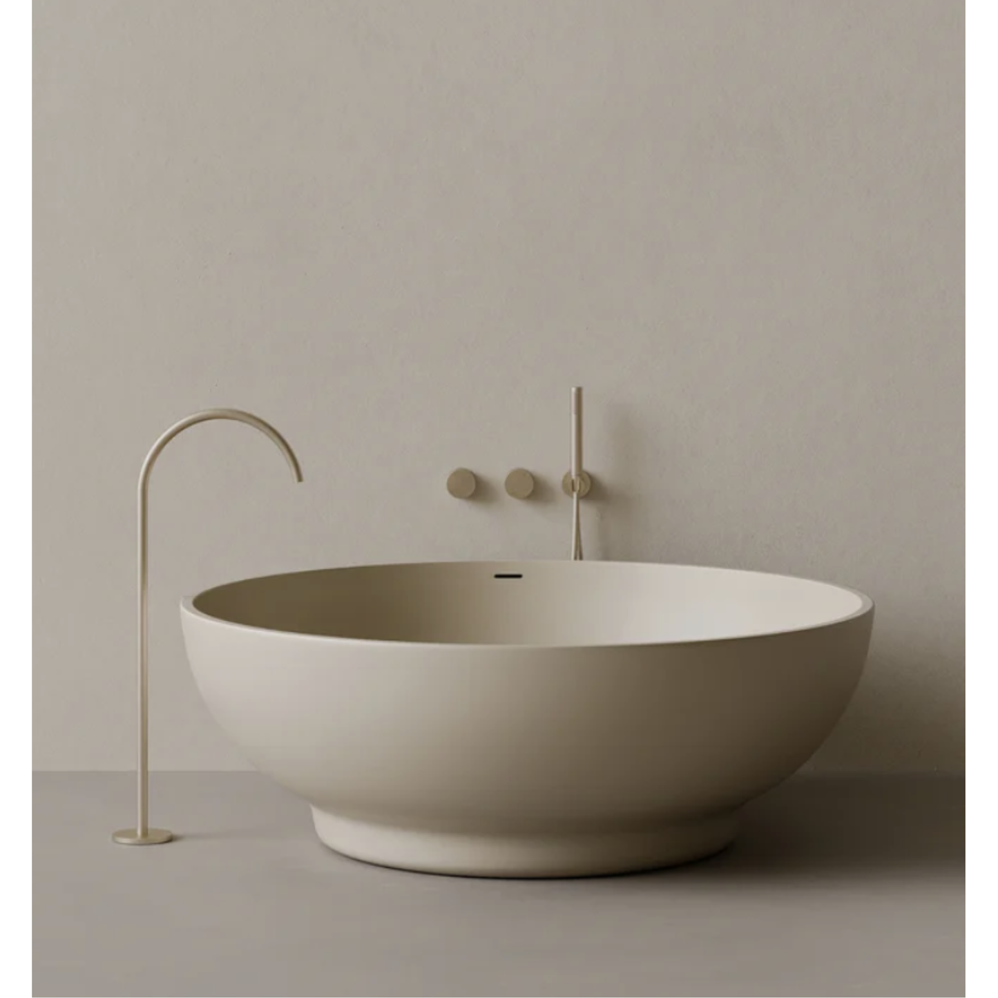 ELEMENTO BATH | 59" x 59" ROUND SOLID SURFACE STONE RESIN BATHTUB | $5,015.08 - $5,446.87