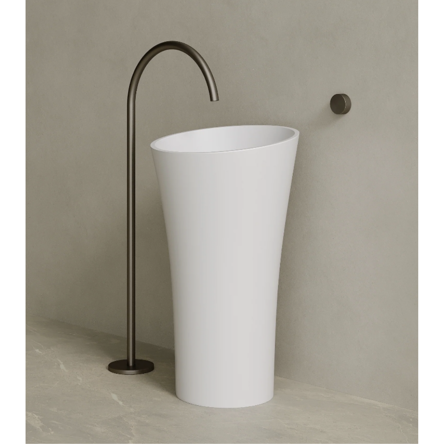 ELEMENTO BATH | 20" x 36" SOLID SURFACE PEDESTAL SINK | $1,435.90 - $1,508.20