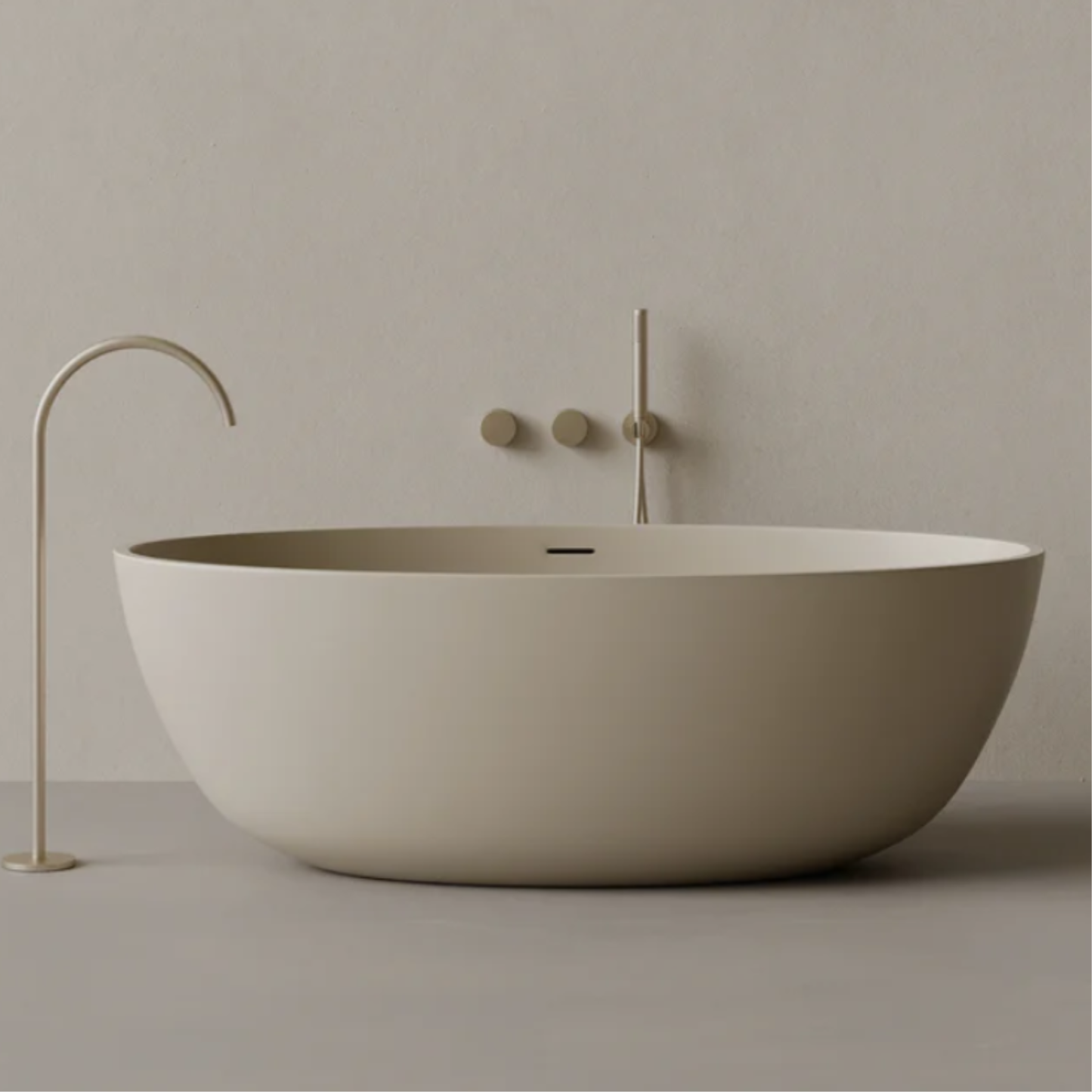 ELEMENTO BATH | 64" x 30" OVAL SOLID SURFACE STONE RESIN BATHTUB | $4,430.86 - $4,808.05