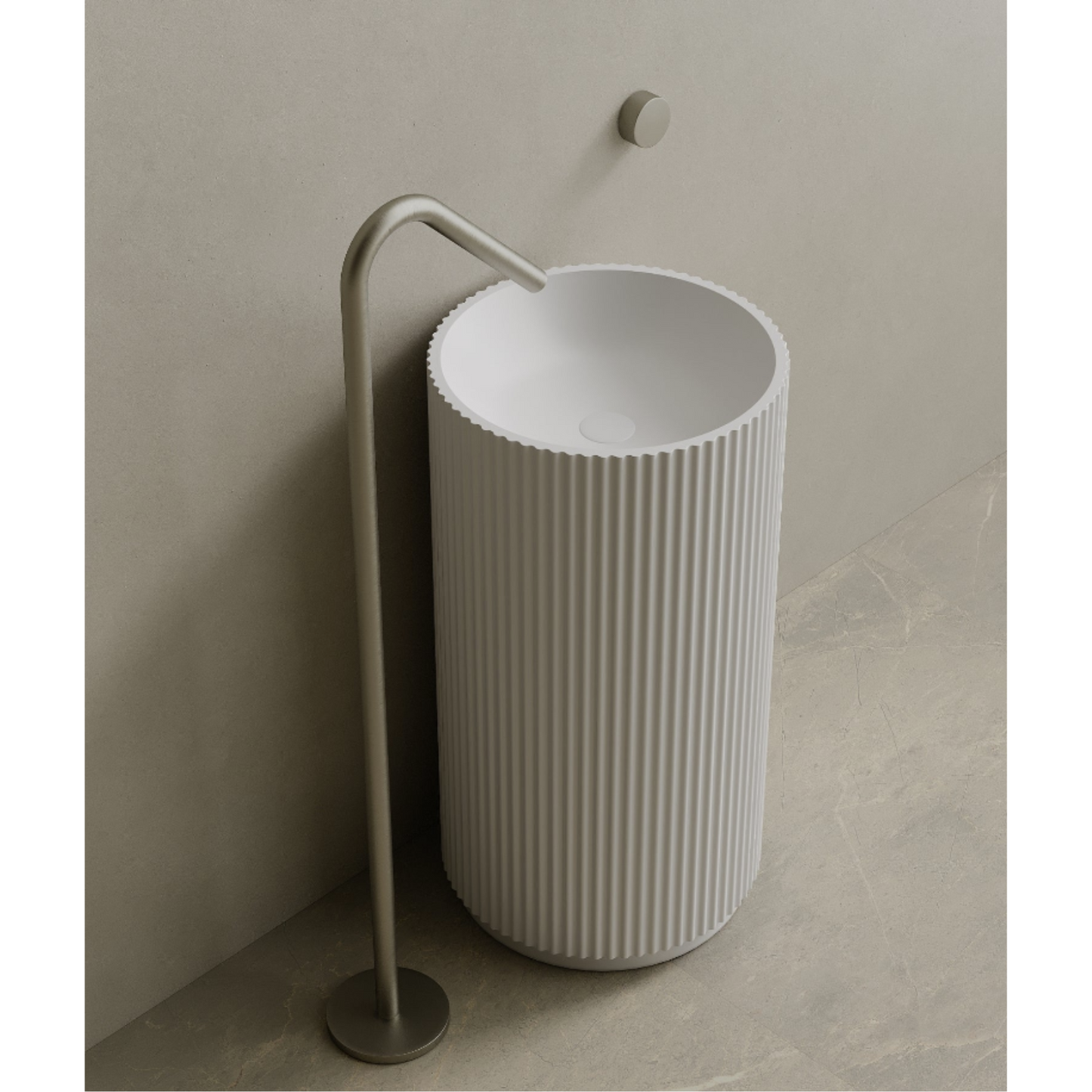 ELEMENTO BATH | 18" x 33" STONE PEDESTAL SINK | $1,536.25 - $1,624.90