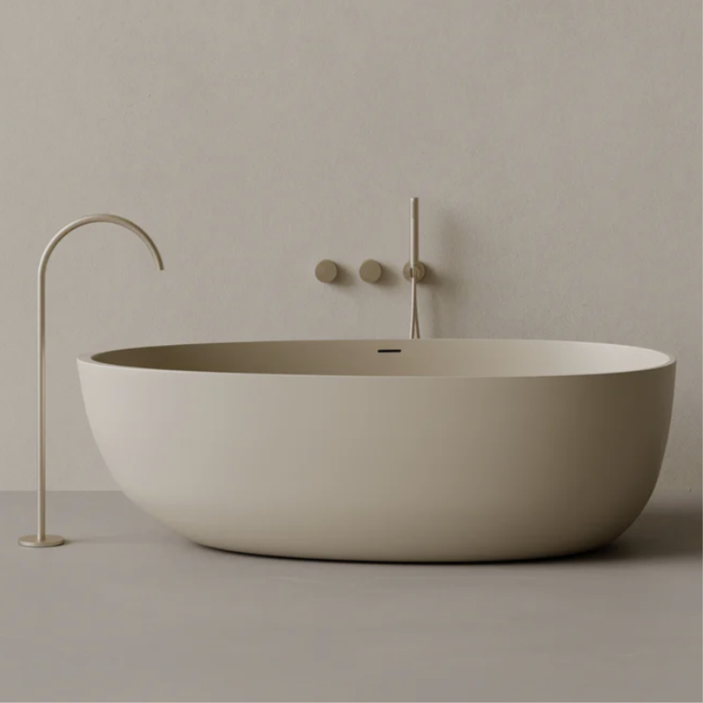 ELEMENTO BATH | 66" x 33" OVAL SOLID SURFACE STONE RESIN BATHTUB | $4,363.97 - $4,734.34