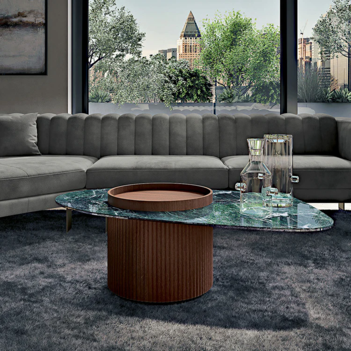 BAMAX | ST. DENIS SHINY EARTHENWARE COFFEE TABLE | $4,680.00