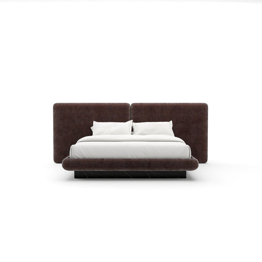 CARACOLE | OVERLAP UPH 2-PANEL KING BED - DARK TAUPE | $8,100.00