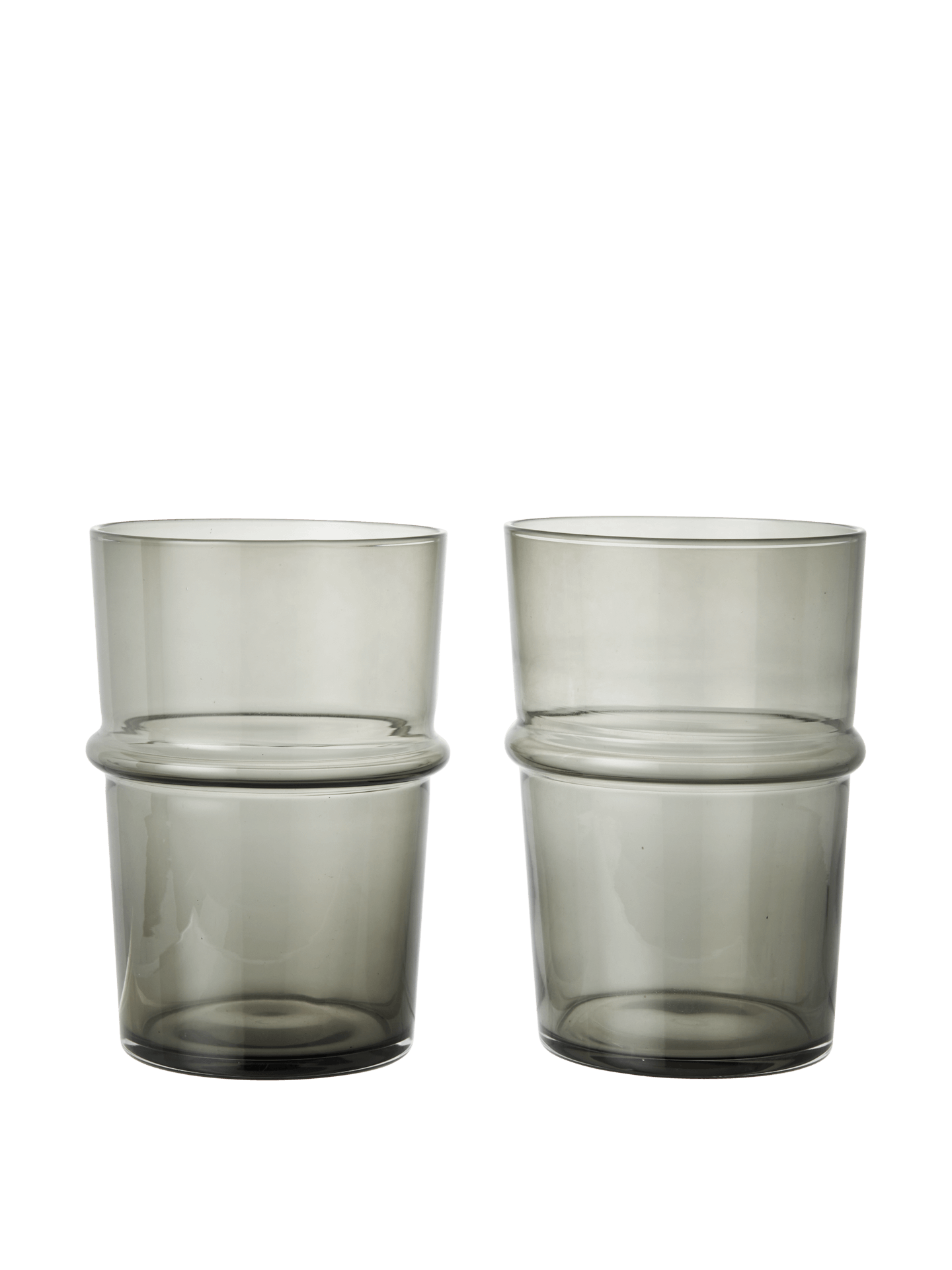 Ferm Living Boya Tall Glasses Smoked Grey