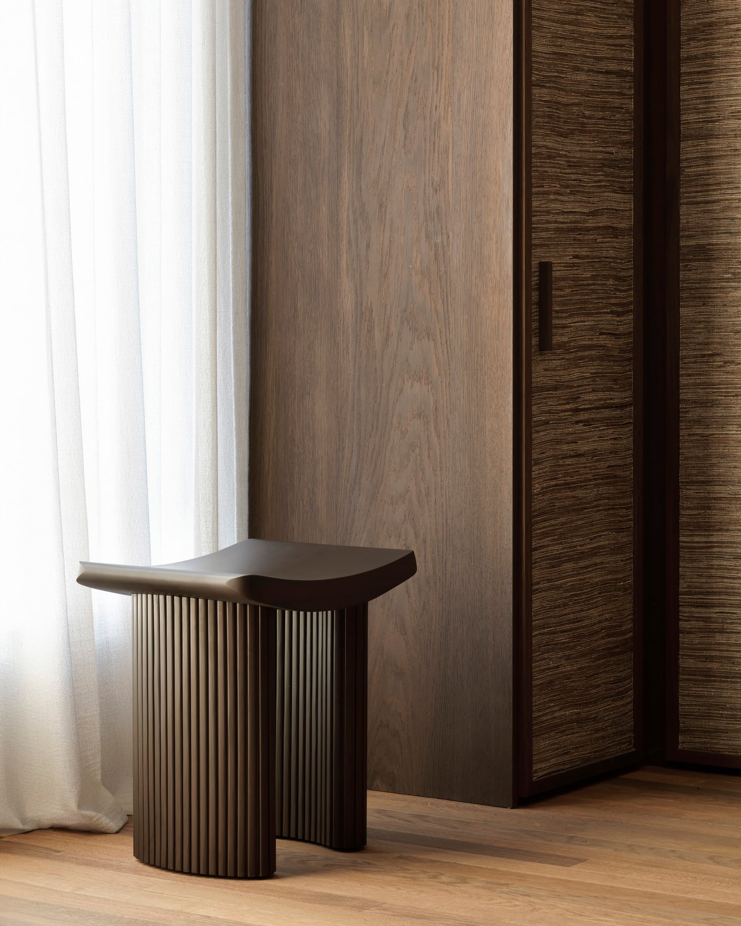 ETHNICRAFT ROLLER MAX STOOL - MAHOGANY DARK BROWN | $649.00