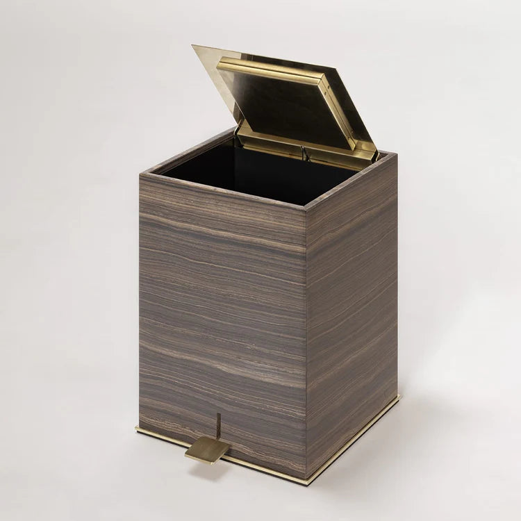 GIOBAGNARA | POSITANO MARBLE PEDAL BIN SQUARE | $2,665.00