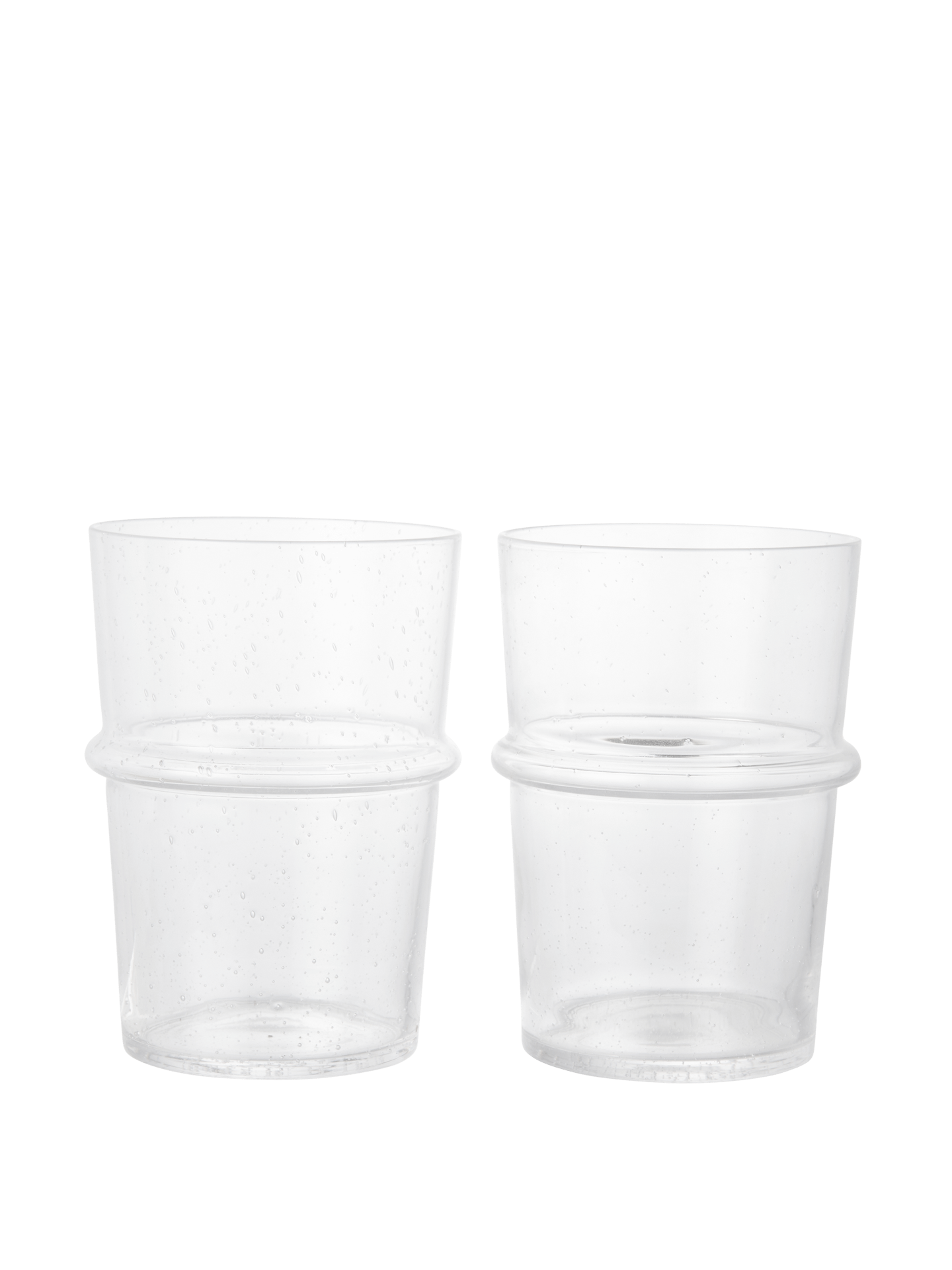 Ferm Living Boya Tall Glasses Clear with Bubbles
