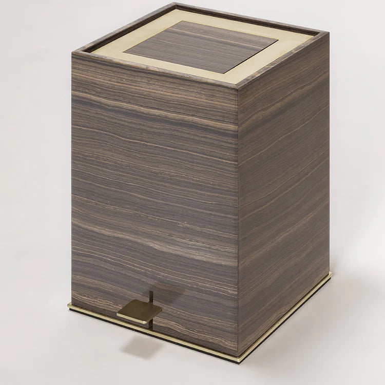 GIOBAGNARA | POSITANO MARBLE PEDAL BIN SQUARE | $2,665.00