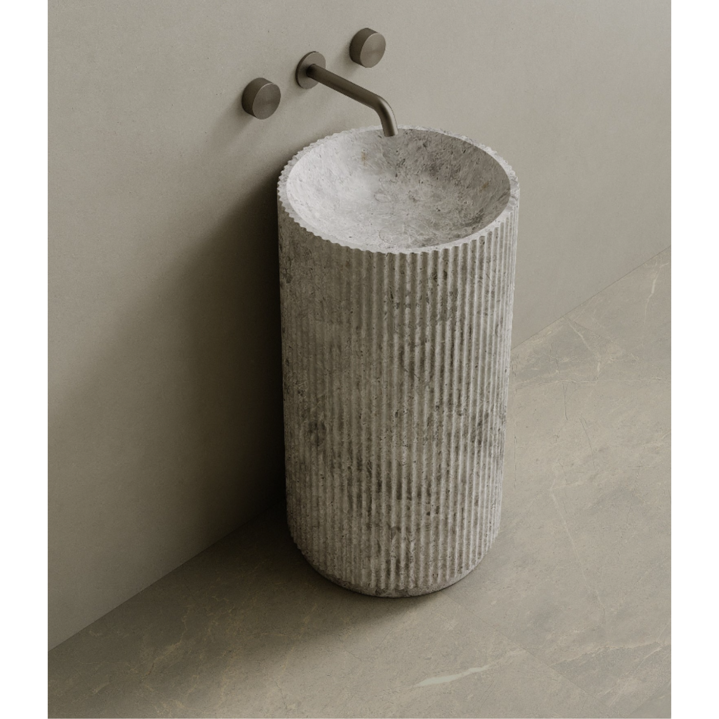 ELEMENTO BATH | RIVIO STONE PEDESTAL SINK | $6,394.30 - $11,990.00