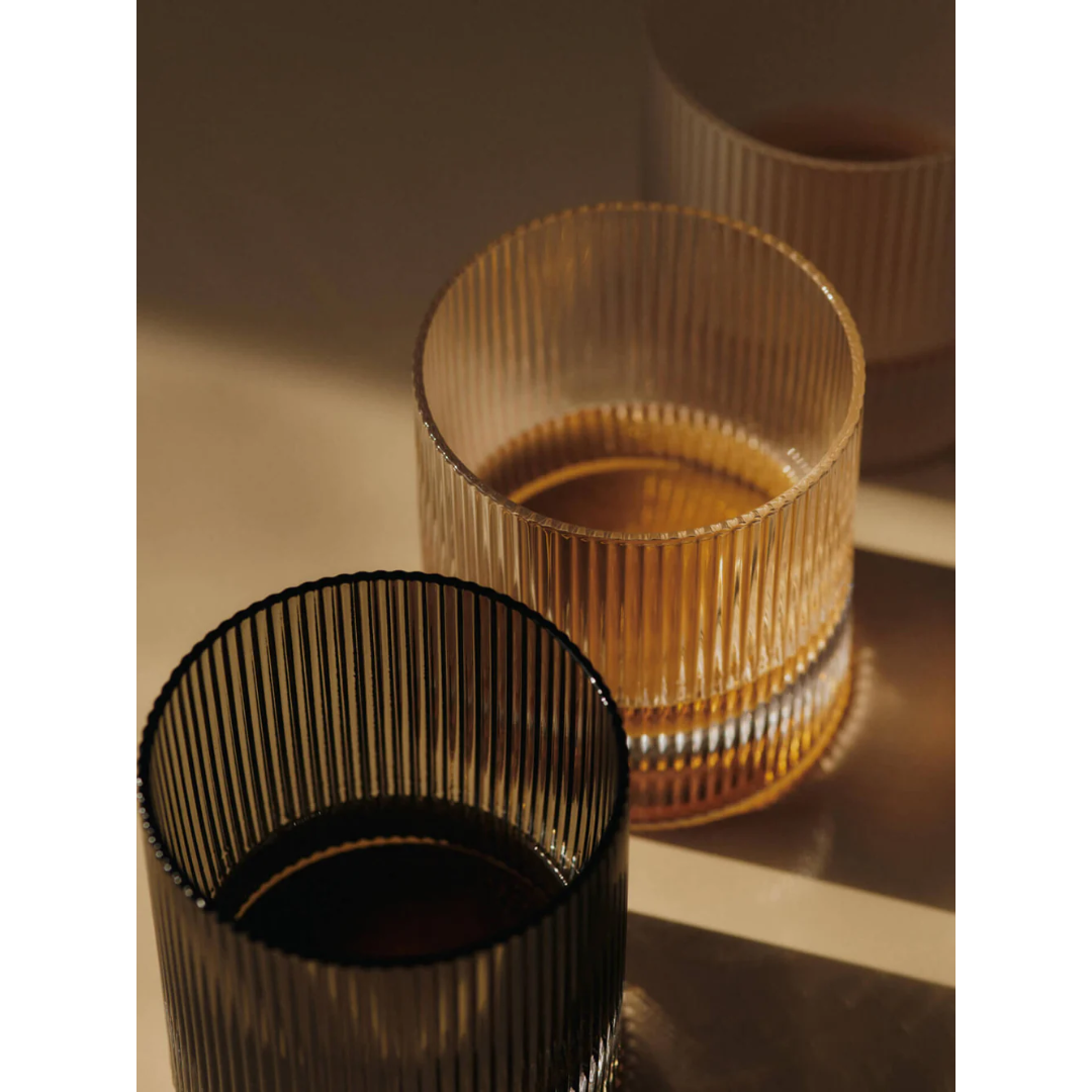 FERM LIVING | RIPPLE TUMBLER GLASSES SET OF 2 | $65.00