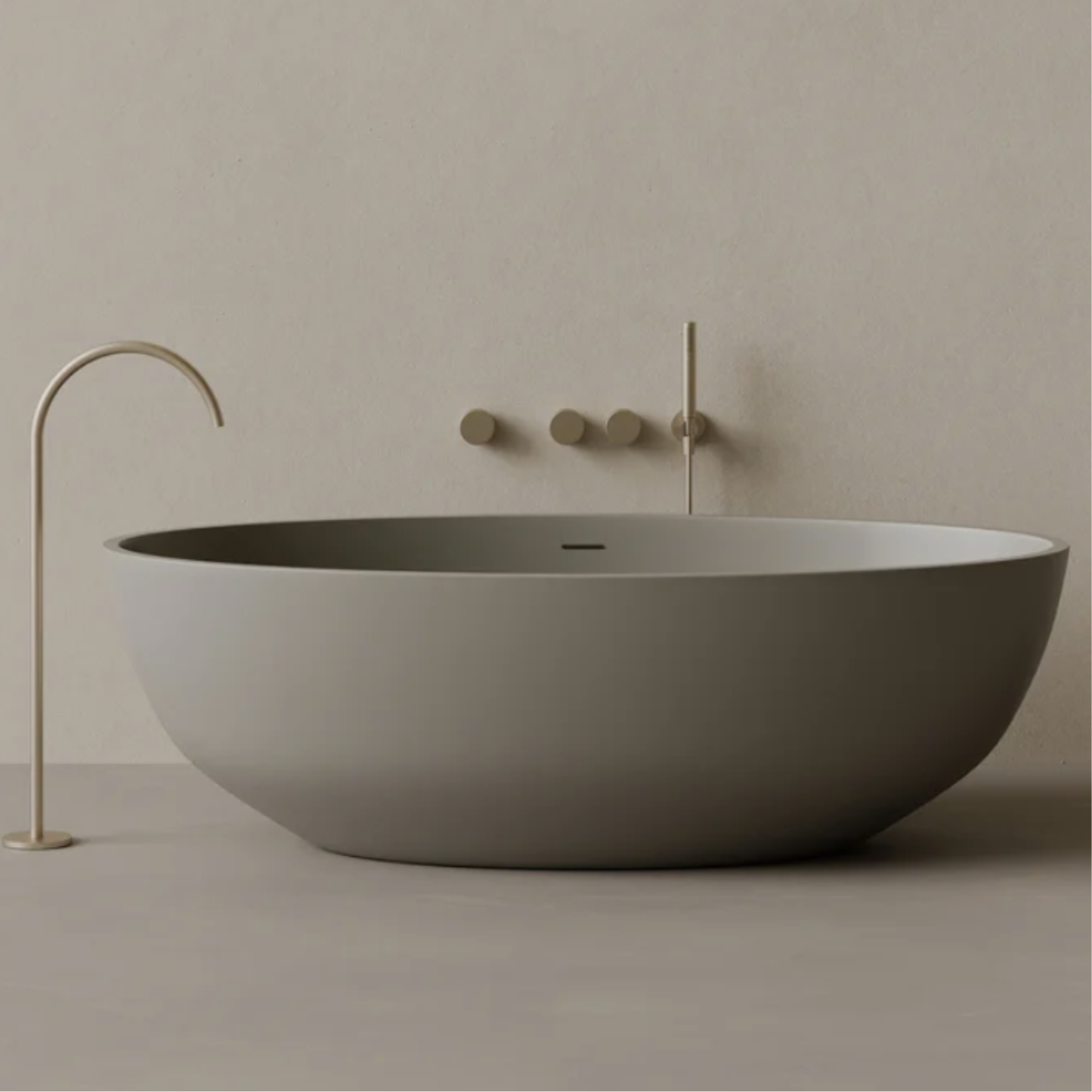 ELEMENTO BATH | 70" x 36" OVAL SOLID SURFACE STONE RESIN BATHTUB | $4,710.23 - $5,105.62