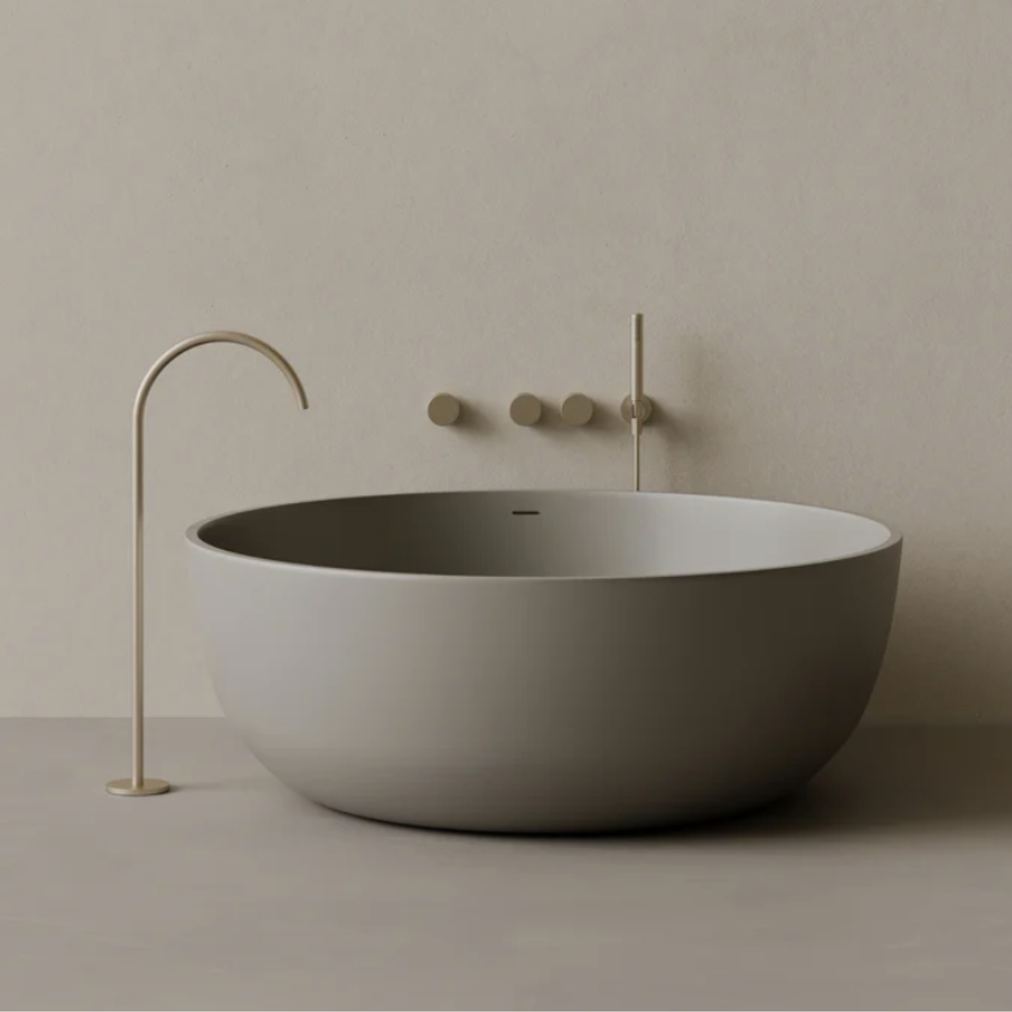 ELEMENTO BATH | 58" x 58" ROUND SOLID SURFACE STONE RESIN BATHTUB | $4,849.85 - $5,413.59