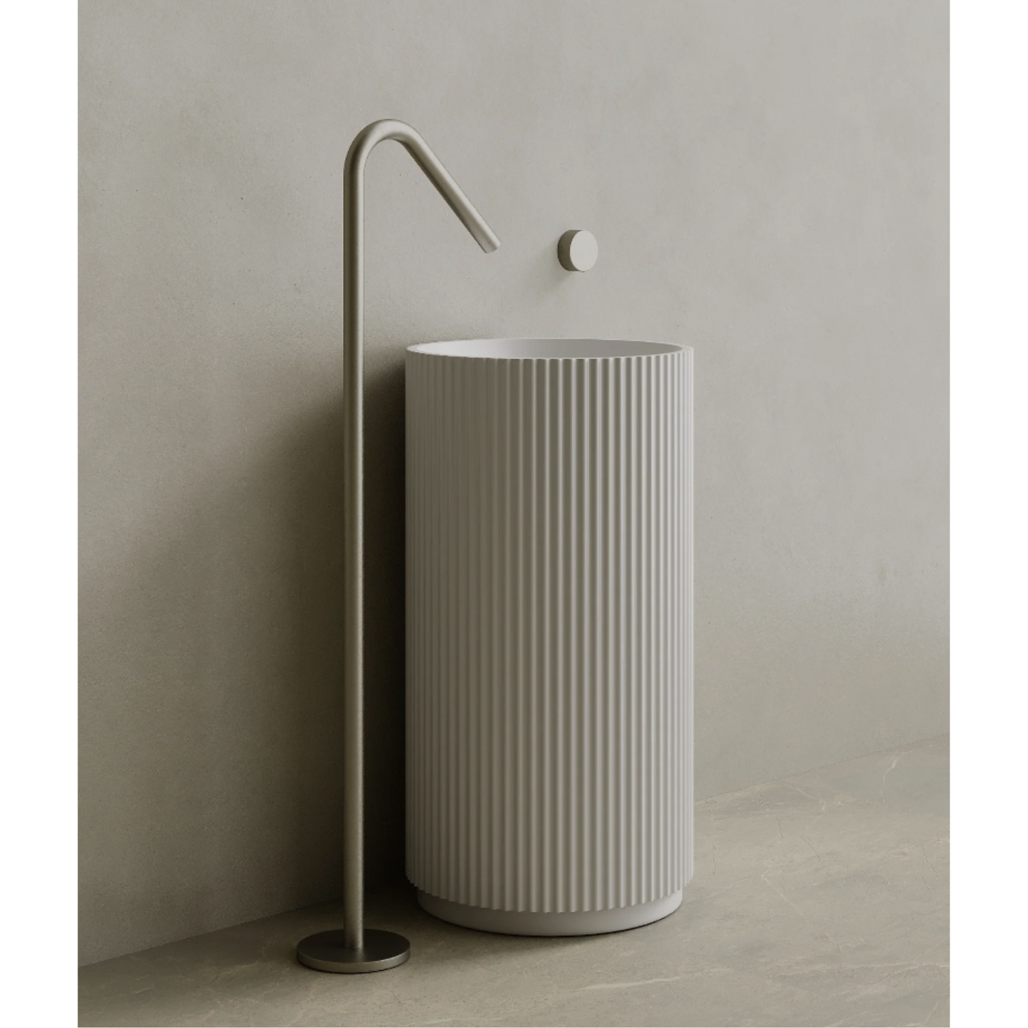 ELEMENTO BATH | 18" x 33" STONE PEDESTAL SINK | $1,536.25 - $1,624.90
