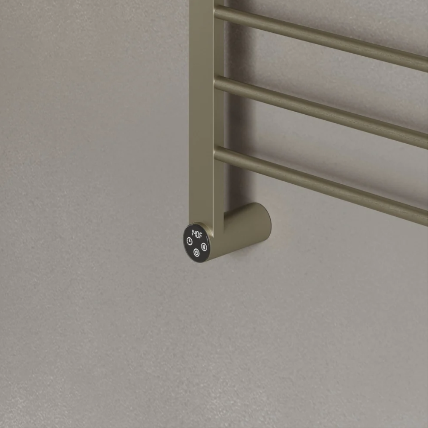 ELEMENTO BATH | WALL-MOUNTED 16 ROD HEATED TOWEL RACK WITH DIGITAL DISPLAY | $1,013.58 - $1,221.35