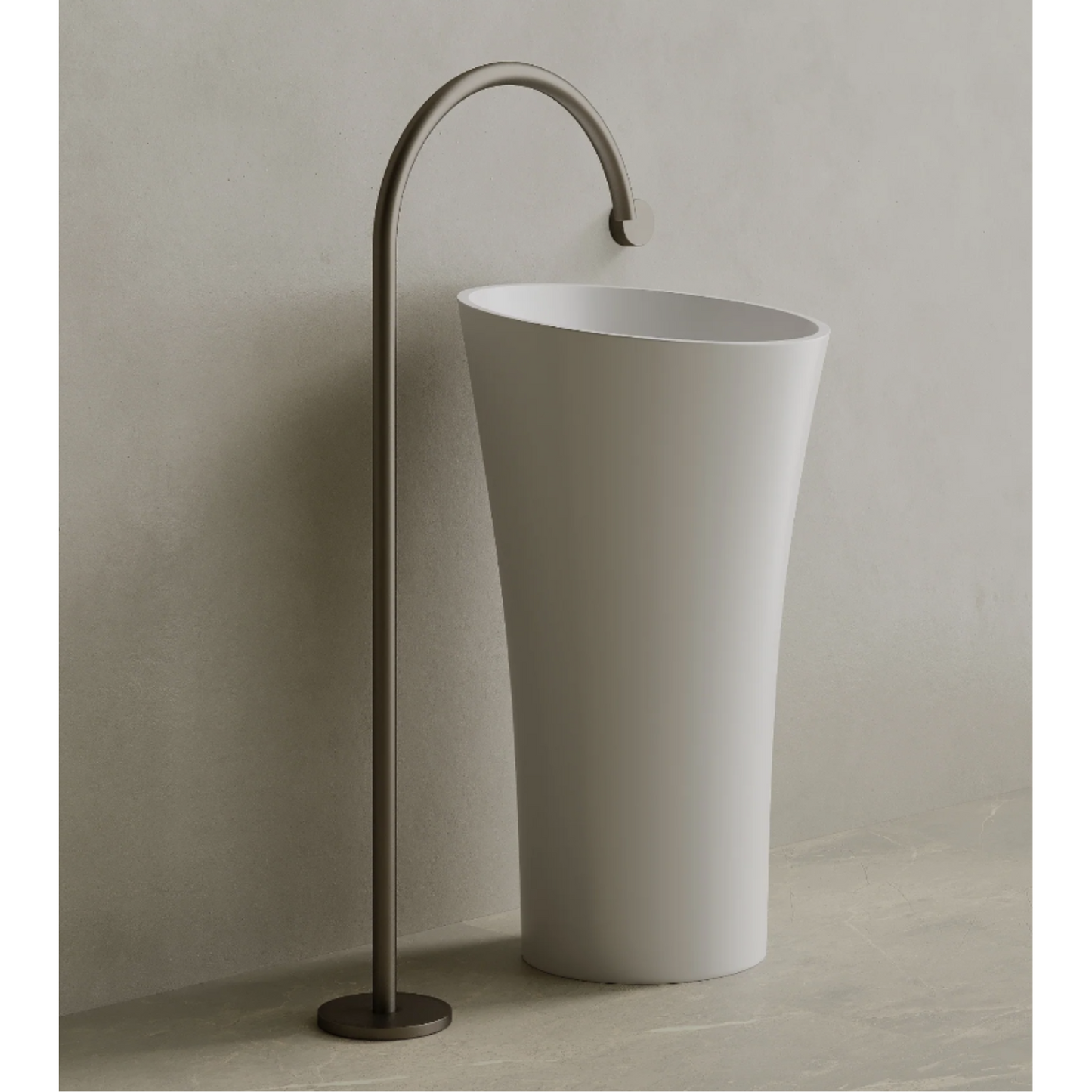 ELEMENTO BATH | 20" x 36" SOLID SURFACE PEDESTAL SINK | $1,435.90 - $1,508.20