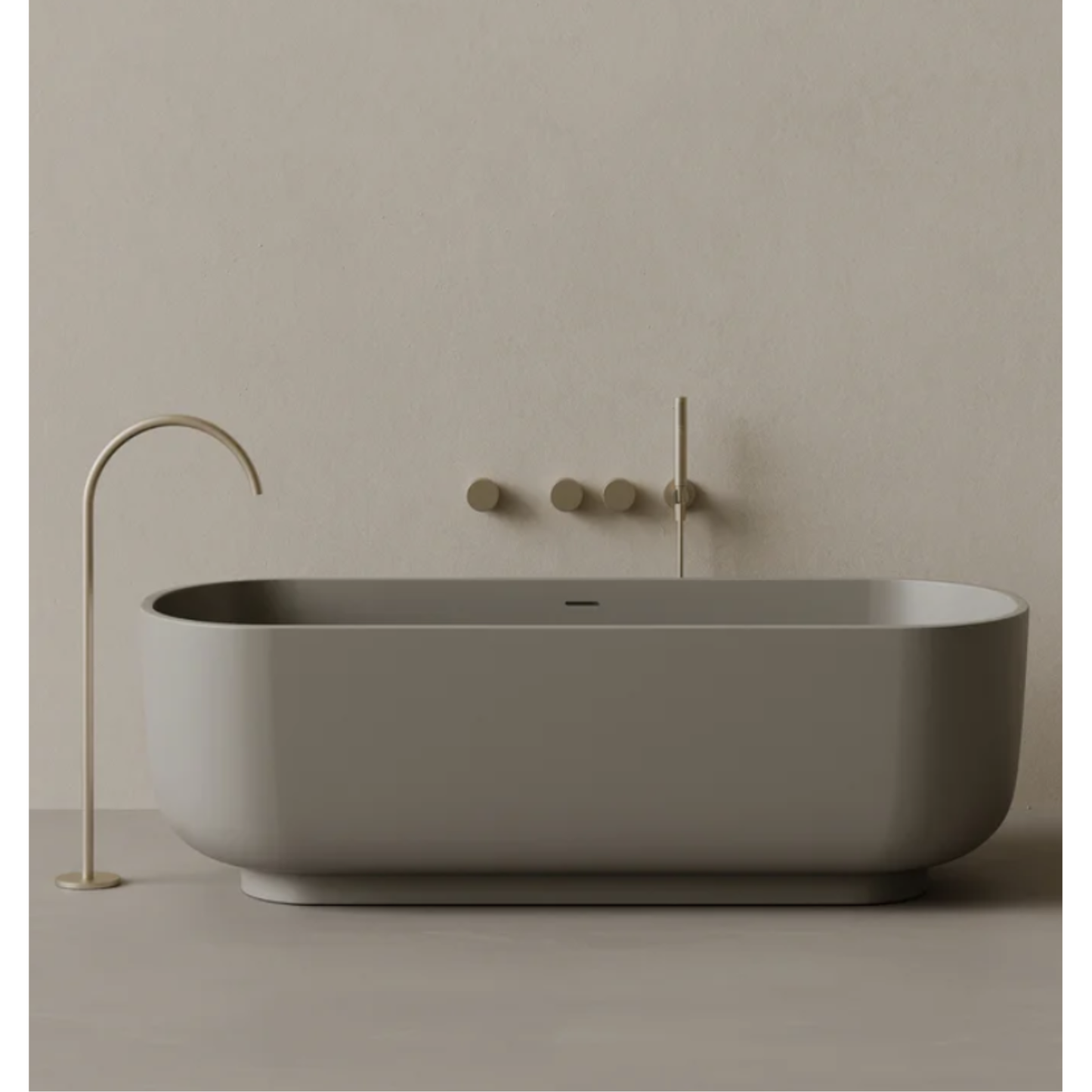 ELEMENTO BATH | 69" x 32" OVAL SOLID SURFACE STONE RESIN BATHTUB | $5,673.85 - $6,333.60