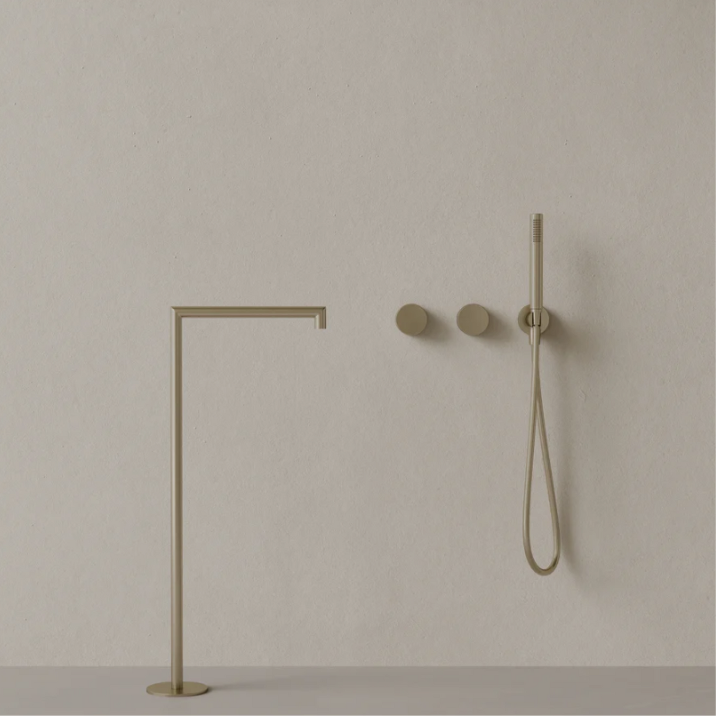 ELEMENTO BATH | SQUARE FLOOR-MOUNTED BATHTUB FILLER | $2,270.55
