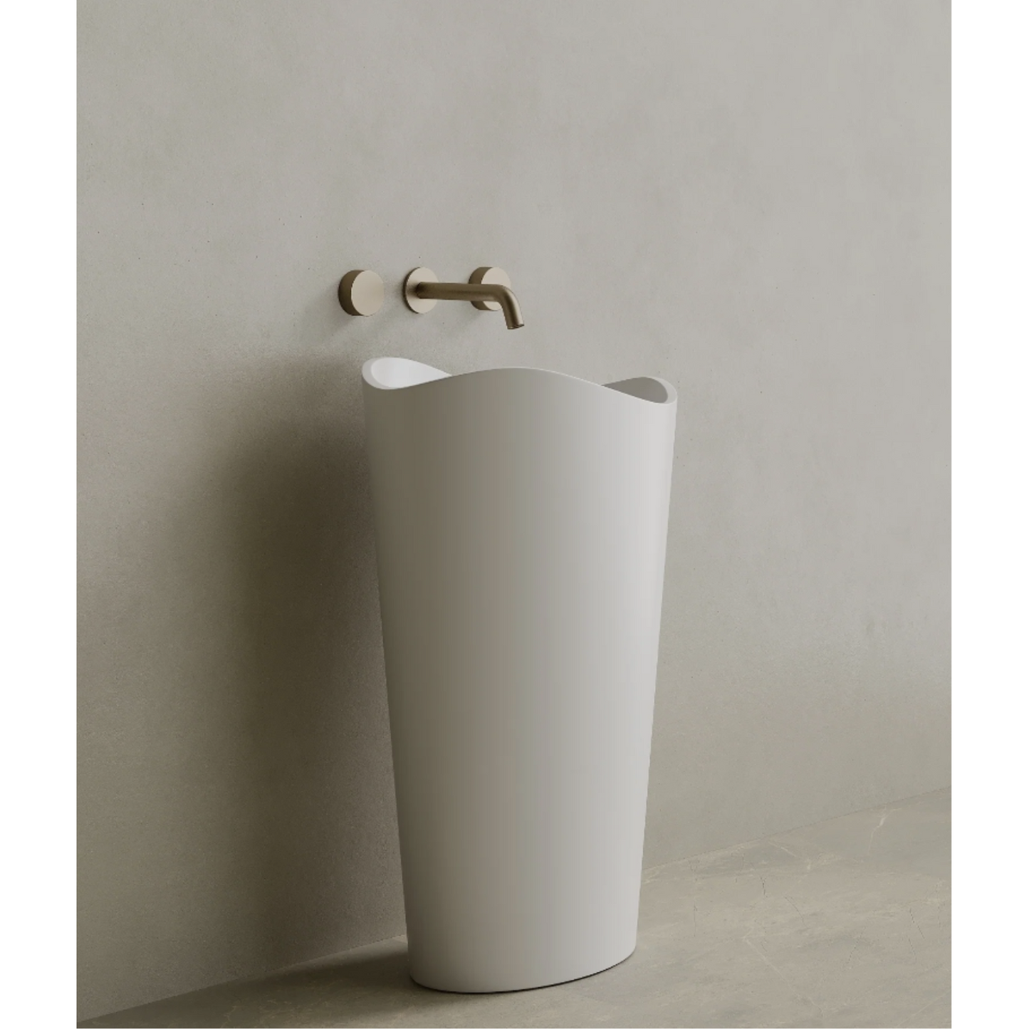 ELEMENTO BATH | 23" x 36" SOLID SURFACE PEDESTAL SINK | $1,464.10 - $1,540.90