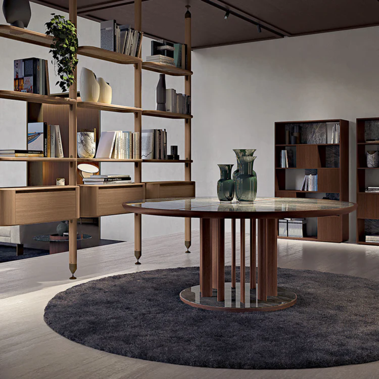 BAMAX | ROUND EARTHENWARE AND CANALETTO TABLE | $21,240.00